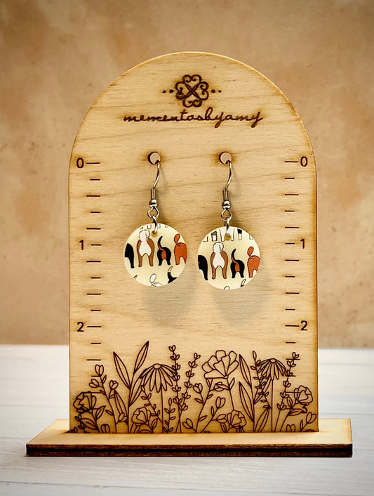 Small Circle Dog Booty Earrings