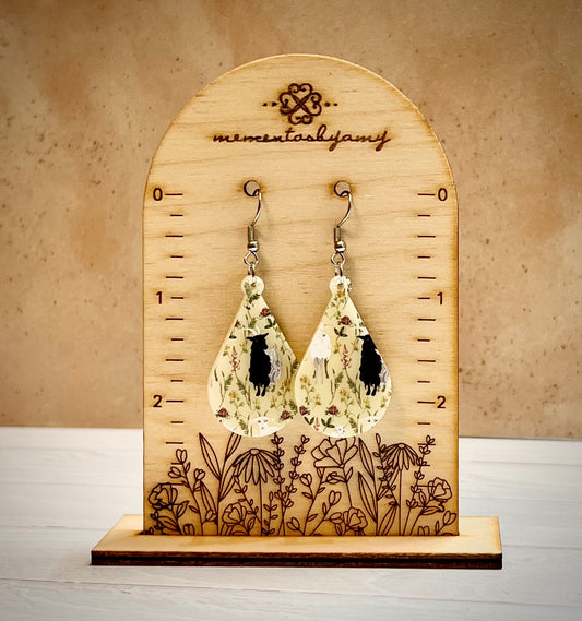 Teardrop Dangle Goat Earrings